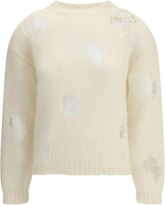 Fabiana Filippi Mohair wollen trui met geribbelde boothals