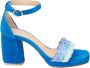 Fabienne Chapot Blauwe Suède Sandaal met Blokhak Blue Dames - Thumbnail 2