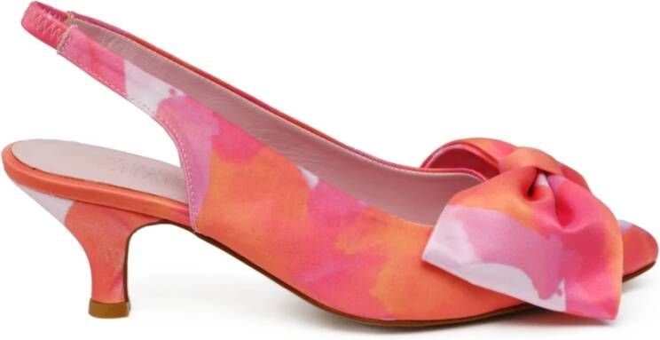 Fabienne Chapot Beau slingback van satijn met strik detail