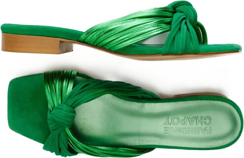 FABIENNE CHAPOT Slippers Dames Momo Sandal Maat: 36 Materiaal: Suède Kleur: Groen - Foto 5