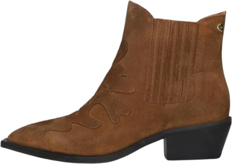 Fabienne Chapot Western Stijl Suède Enkellaarsjes