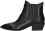 Fabienne Chapot Western Stijl Zwart Leren Enkellaarzen Black Dames - Thumbnail 3
