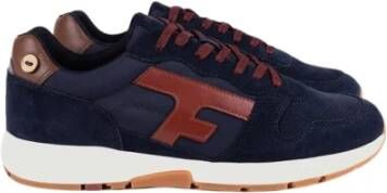 Faguo Lage suède lopende sneakers Blauw Heren