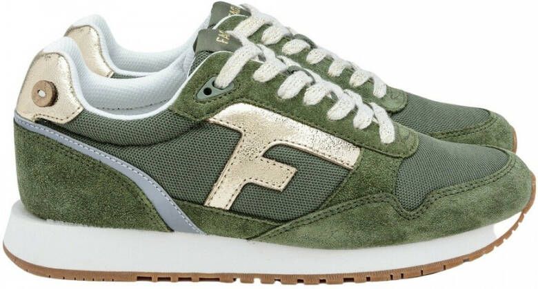 Faguo Syn Geweven Suède Dames Sneakers Green Dames