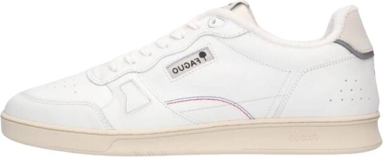 Faguo Witte Leren Sneakers Commute 1 White Heren