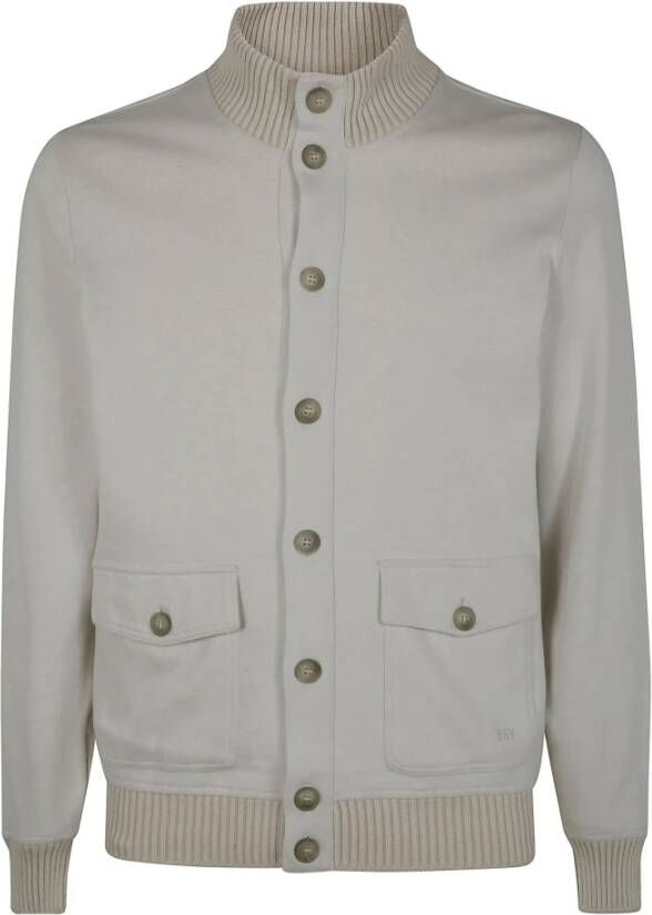 Fay Beige Bomberjack met Ribboord