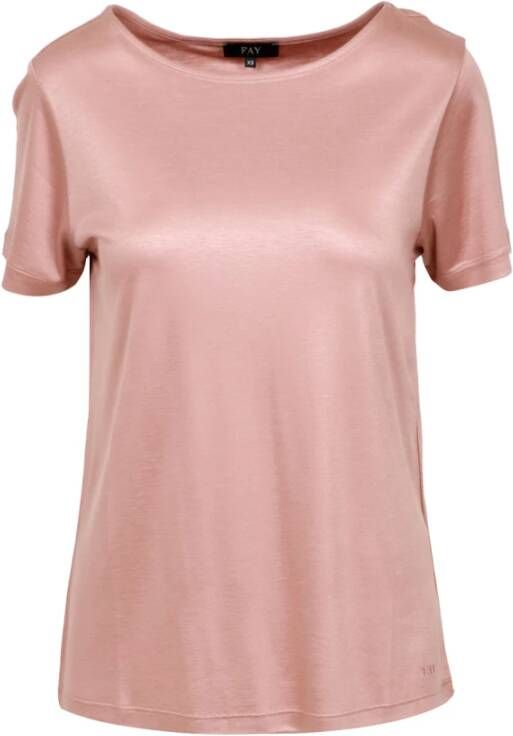 Fay Poederroze Jersey Boothals Top