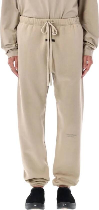 Fear Of God Beige Fleece Trekkoord Tailleboord Geribbelde Boorden