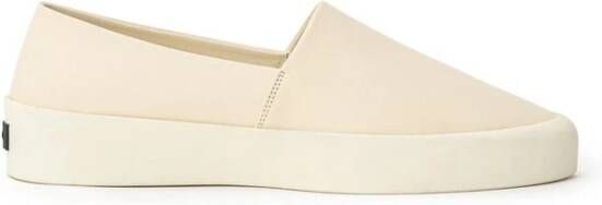 Fear Of God Beige leren slip-on loafer met hoge rubberen zool