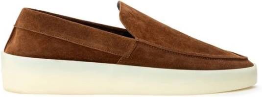 Fear Of God Bruine leren loafer met oversized zool