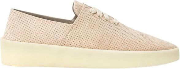 Fear Of God Beige leren slip-on loafer met hoge rubberen zool