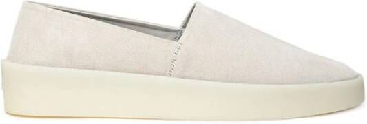 Fear Of God Grijze Leren Moccasin Loafers met Rubber