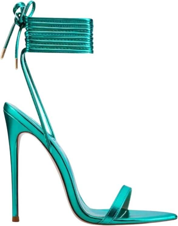 Femme LA London Lace-Up Sandalen in Zeegroen Blue Dames