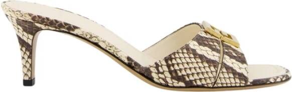 Fendi Ayers Medium-Hak Sandalen in Bruin