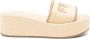 Fendi Beige Slip-On Plateau Sandalen - Thumbnail 1