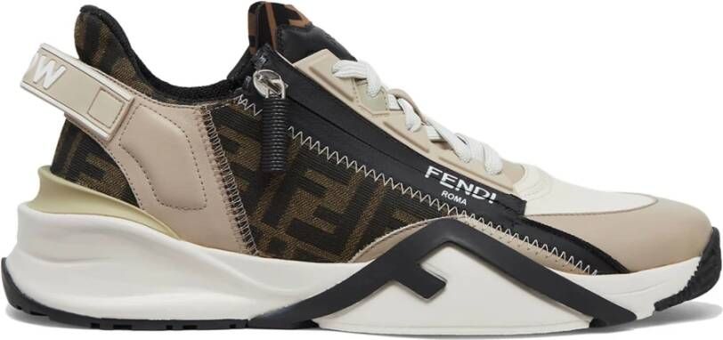 Fendi Beige Sneakers met FF Details