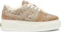 Fendi Low-Top Sneakers Brown Fabric And Denim Blend Sneakers in bruin - Thumbnail 1