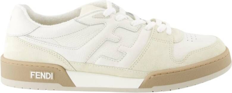 Fendi Gepaneelde Ronde Neus Veterschoenen White Heren