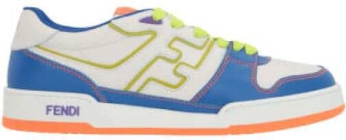 Fendi Blauw en wit laag-top sneakers Multicolor Heren
