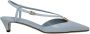 Fendi Blauwe Leren Logo Sandalen - Thumbnail 1