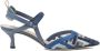 Fendi Blauwe Mesh Slingback Sandalen - Thumbnail 1