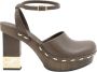 Fendi Bruin Leren Plateauhakken - Thumbnail 1