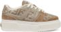 Fendi Bruine Denim-Effect FF Jacquard Platform Sneakers - Thumbnail 1