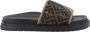 Fendi Bruine Jacquard Leren Sandalen - Thumbnail 1