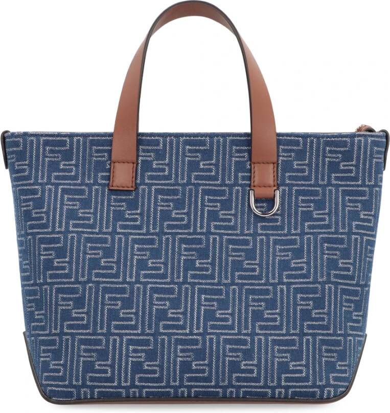 Fendi Canvas en leren boodschappentas
