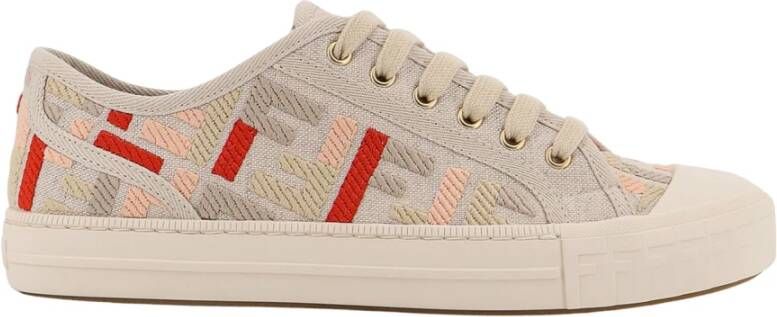 Fendi Canvas Sneakers Multicolor Domino Stijl