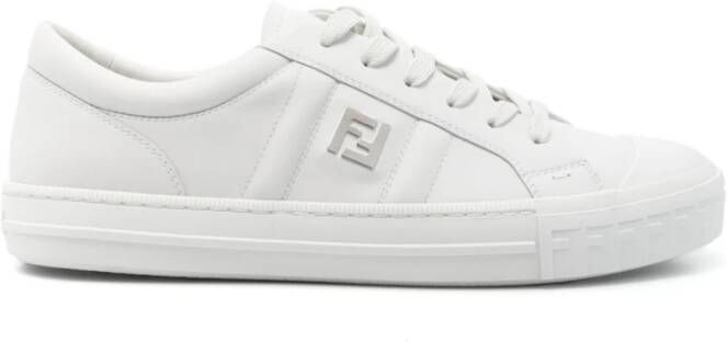 Fendi Iconische Logo Leren Sneakers Verstelbare Pasvorm