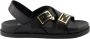 Fendi Feel Leather Zwarte Sandalen - Thumbnail 1