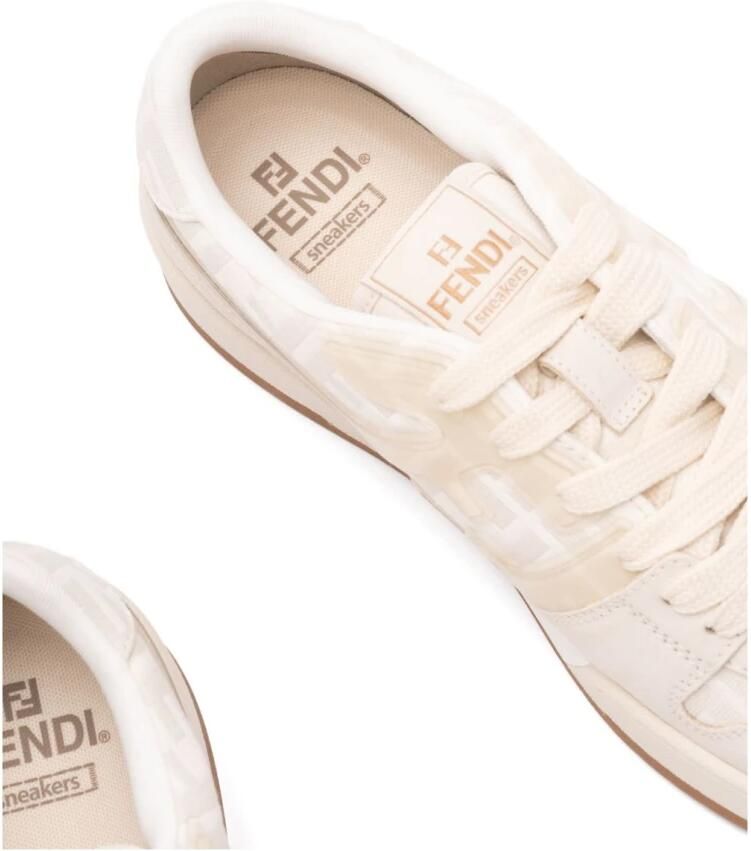 Fendi Beige Zijde Nylon Sneakers