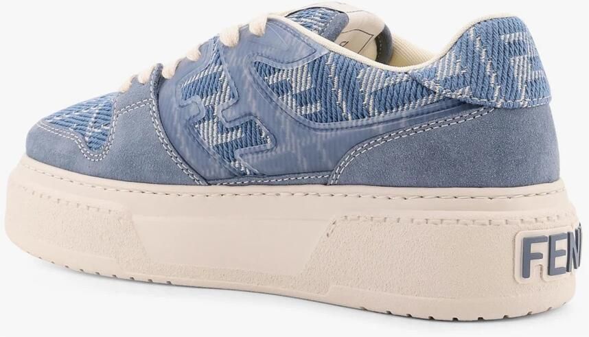 Fendi Blauwe Sneakers met Jacquard Details