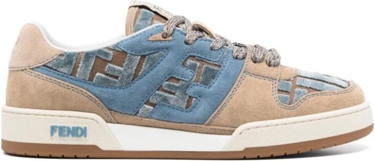 Fendi Suède Sneakers met FF Inzetten