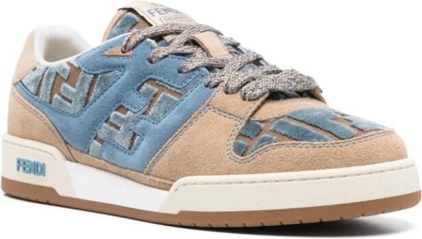 Fendi Suède Sneakers met FF Inzetten - Foto 3