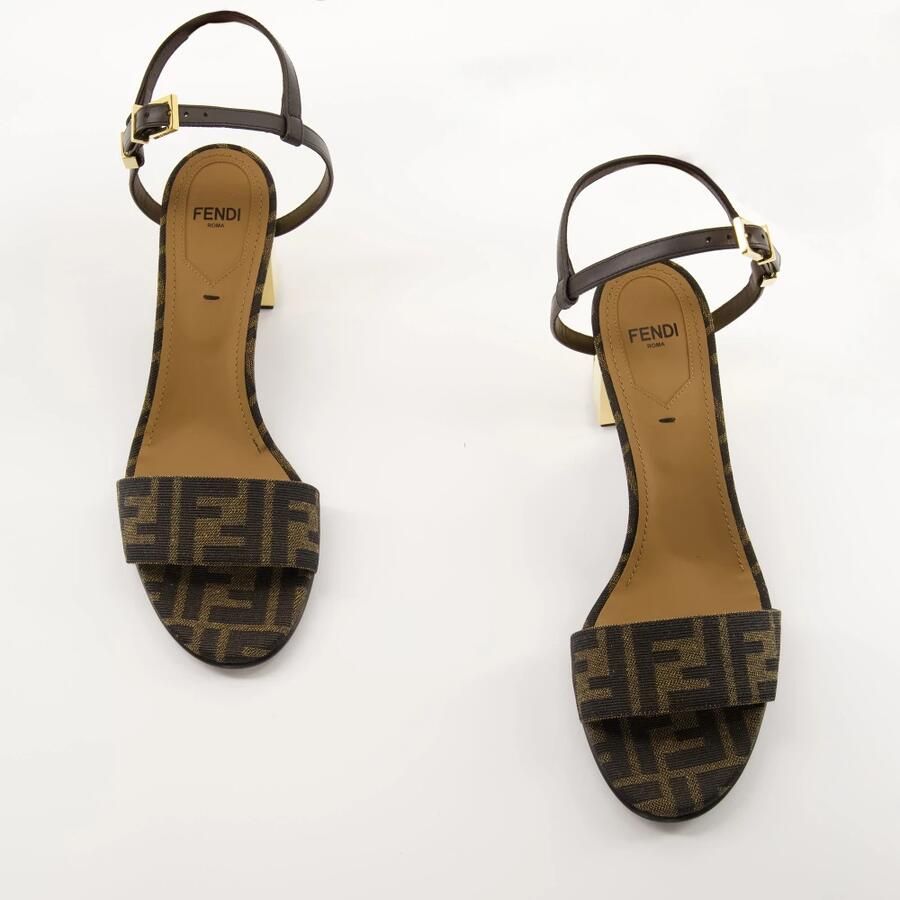 Fendi Bruine Delfina Hakken Sandalen
