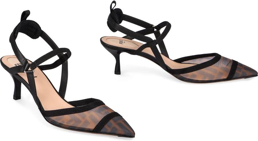 Fendi Hoge hakken 'Colibrì Lite' Slingback in zwart - Foto 3