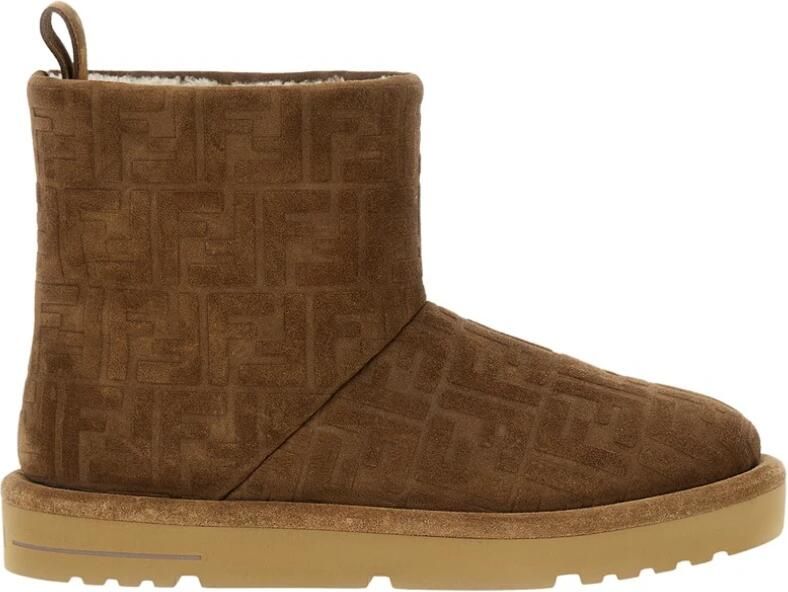 Fendi Suède Leren Enkellaarsjes