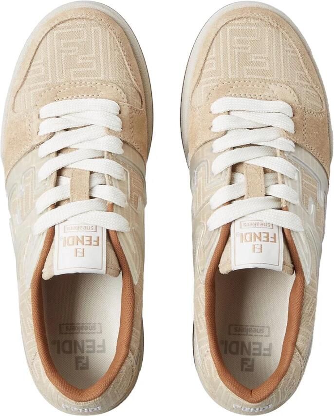Fendi FF Motif Suede Low-Top Sneakers - Foto 2