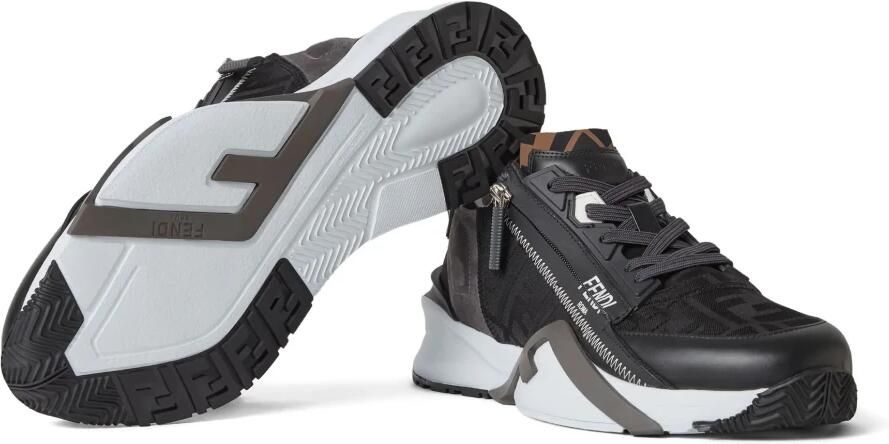 Fendi Grijze Slip-On Sneakers met Elastische Veters