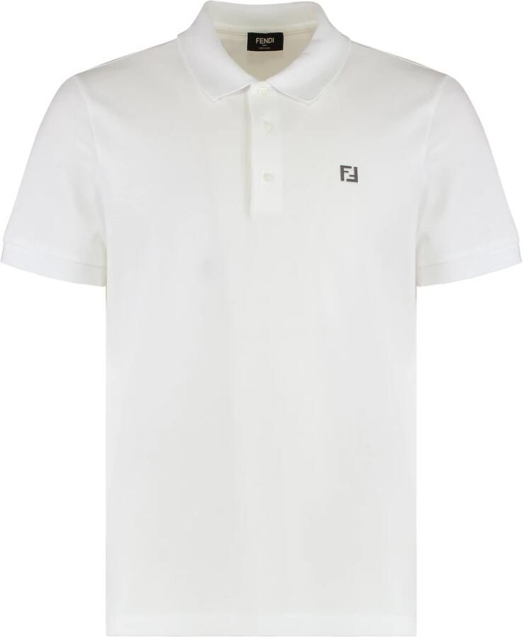 Fendi Katoenen Polo Shirt met Ribboorden