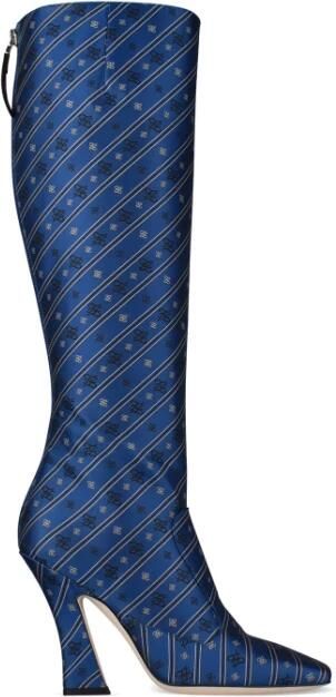 Fendi Kniehoge satijnleren laarzen