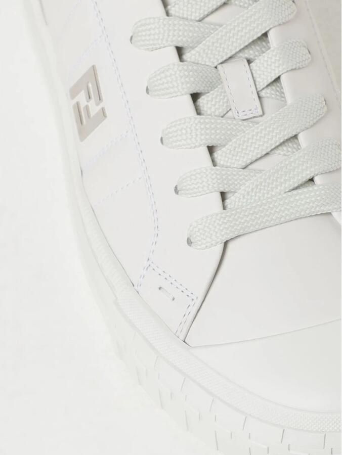 Fendi Leather Low Top Sneakers
