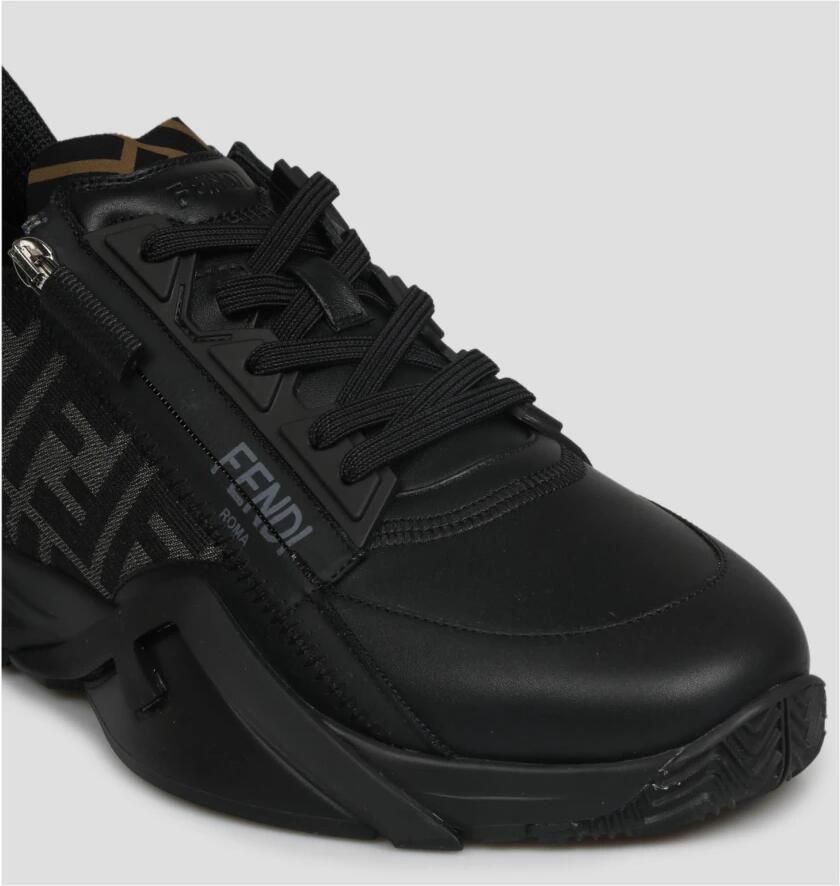 Fendi Leren en FF Stoffen Sneakers