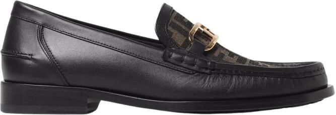 Fendi Leren Loafers FF Logo Detail - Foto 2