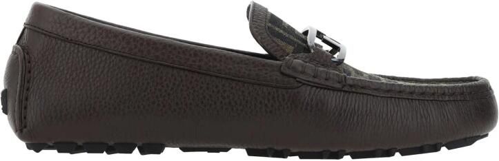 Fendi Leren Monogram Loafers nen Italië Brown - Foto 4