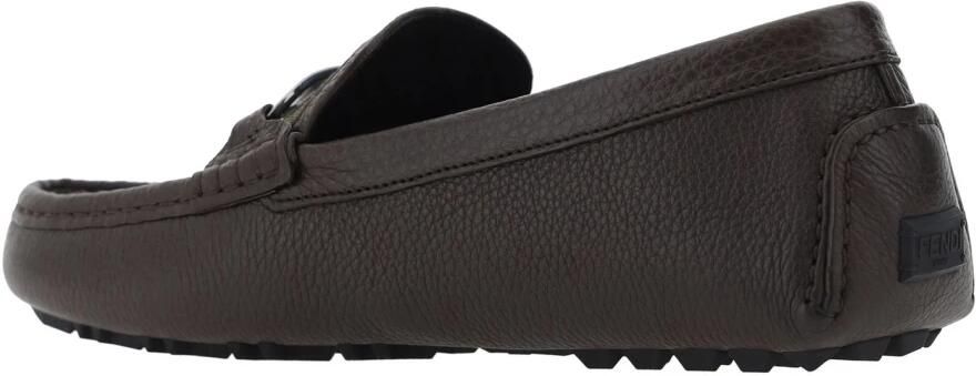 Fendi Leren Monogram Loafers nen Italië Brown - Foto 2
