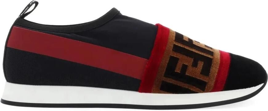 Fendi Logo Slip-On Sneakers Black Dames - Foto 2