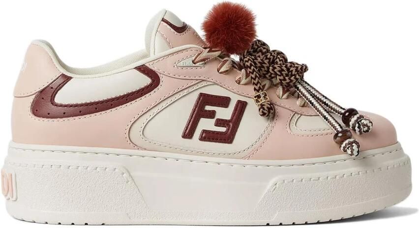 Fendi Low-Top Platform Sneakers met FF-motief